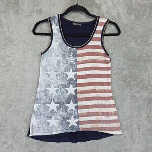 Vanilla Sugar Tank Top Womens Size PXS Multicolor American Flag USA Patriotic